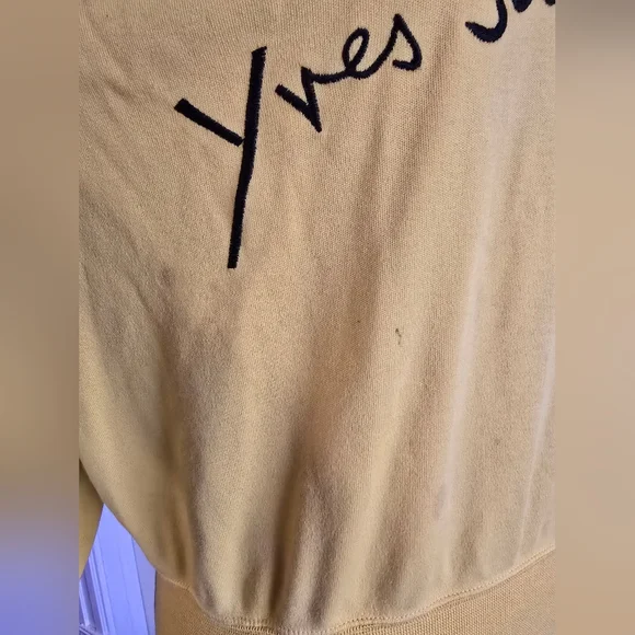 Vintage Yves Saint Laurent Yellow Sweater with Multicolor Stars - Picture 9 of 15